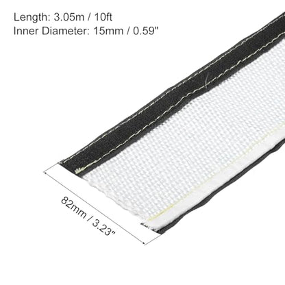 MECCANIXITY 1.5mm Heat Shroud Aluminized Sleeving 9/16" ID x 10FT Aluminum Metallic Fiberglass Heat Shroud for Fuel Lines Cables Electrical Wiring - size: 9/16" ID x 10FT