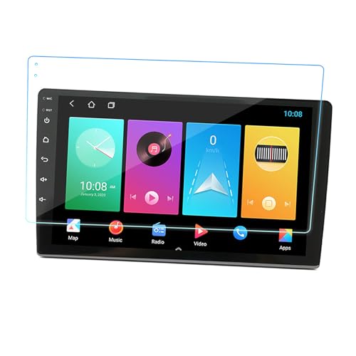 Kavolet Navigation Screen Protector, Navigation Tempered Film Anti Glare Anti Fingerprint for Car Central Control Easy Use (9 Inch)