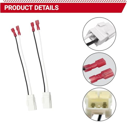 4 PCS Car Door Speaker Wiring Harness, Audio Adapter Plug Adapter, 72-6514R Speaker Connector Harnesses, Compatible with 2003-2019 Pacifica Grand Cherokee Dodge Vehicles Car Harness Plug