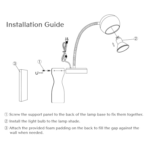 Solfres Patented Innovative Design Headboard Reading Light. No Drilling Book Light for Bedtime Reading. Dimmable LED Book Reading Lamp with Bulb. Movable & Flexible, Burlywood - color: ‎Burlywood, size: M