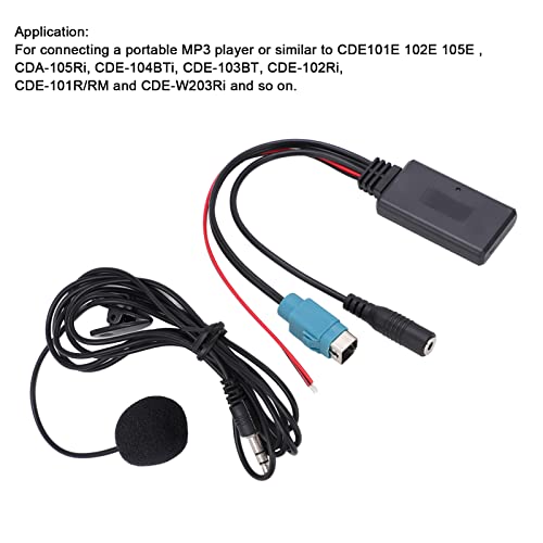 Bluetooth AUX Receiver Module, 5.0 AUX in Cable Adapter with Removable Microphone, Clear Audio Streaming Easy Installation for Car CD Player for KCE 237B 2009 Up