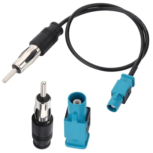 Universal Vehicle Car Stereo FM AM Radio Antenna Adapter Cable 12Inch Fakra Z Male to DIN Plug Connector Cable for Car Stereo Audio HD Radio Head Unit CD Media Player Receiver - color: Male-Plug/12‘/30CM