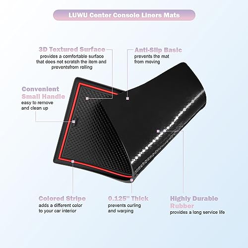 2022-2026 GR86 ZN8 Center Console Liners Mats Cup Holder Inserts Mats Non-Slip Center 2025 2026 GR86 Console Shifter Liner Trim Mats Anti-dust Door Pocket Liners Accessories 6 PCS (Red) - color: Red