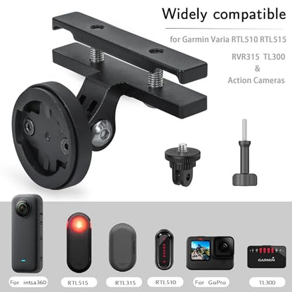 Bicycle Seat Rail Mount for Garmin Varia RTL510/515/RVR315/TL300 Taillight