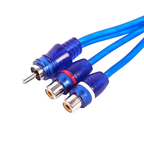 Skar Audio 1-Male to 2-Female RCA Y-Adapter (12-inches) Interconnect Cable - SKARRCA-1M2F (Pack of 2) - size: 1-Male to 2-Female Y-Adapter - 1 foot (Pack of 2)