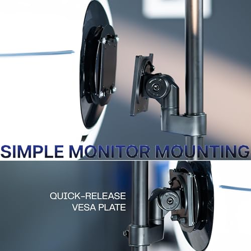 VIVO Single Ultra-Wide Monitor Desk Mount for up to 57 inch Ultrawide Screens, Extra Tall Heavy Duty Adjustable Stand Holds 59.4 lbs, Black, STAND-V157R - size: up to 57" screens, style: Extra Tall