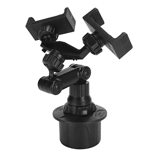 Yosoo Health Gear Dual Phone Holder Car Cup Slot Phone Holder Bracket, 360 Degree Rotation Adjustable Car Phone Holder Cup Holder Phone Mount for 3 to 7 in Size Phones, Cell Phone