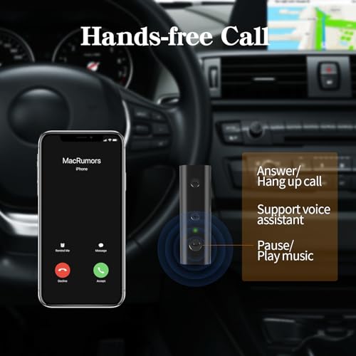 Bluetooth 5.1 Car Audio Stereo Cassette Vehicle Tape Converter Cassette Work While Charging Support TF Card