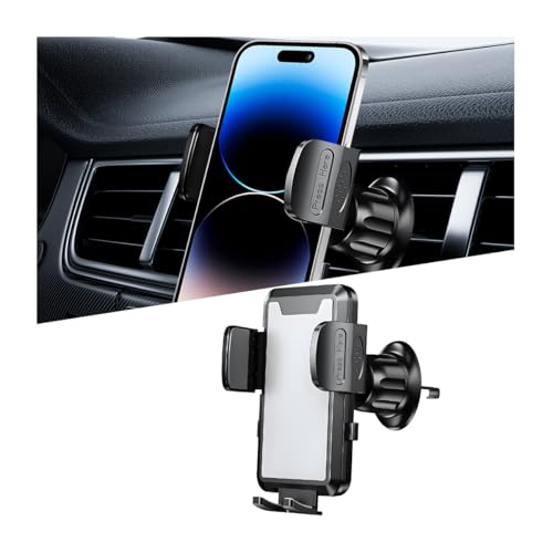 Car Phone Holder, 360 Degrees Adjustable Vehicle Air Vent Cell Phone Mount Clip, Hands Free Stable Automotive Interior Dash Smartphone Stand, Universal for SUV RV Lorry (Gray) - color: Gray