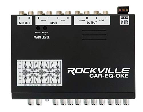 Rockville CAR-EQ-Oke 7-Band Car Audio Equalizer Karaoke with RMC-XLR Mic