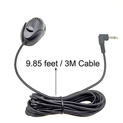 3.5mm Car Microphone with 9.85 Feet Assembly Cable Mic for Vehicle Head Unit Enabled Stereo GPS and DVD