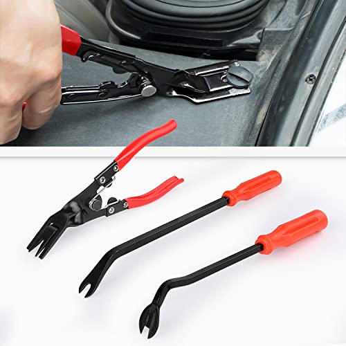 Nilight 3PCS Clip Pliers Set & Fastener Remover Auto Trim Removal Tool Kit - color: 3pcs Fastener Remover