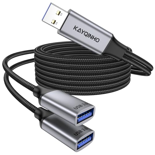 3.3Ft USB 3.0 Male to Dual USB Female Splitter Cable, A Male to 2 Female Extension Cable Support Charging and Data Transfer for Mac, Xbox. - size: 1 Pack (3.3 ft)