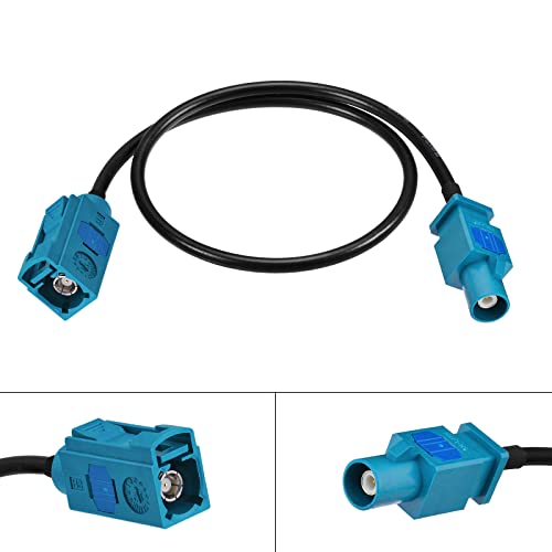 Bingfu Fakra Z Female to Male Vehicle Antenna Extension Cable 30cm 12 inch for Car Stereo Android Head Unit GPS Navigation FM AM Radio Sirius XM Satellite Radio 4G LTE TEL Telematics Bluetooth Module - size: 12inch / 30cm