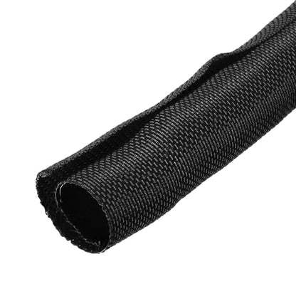 MECCANIXITY Braided Wire Loom, 7ft(2 m) - 5/8"(16mm) Wire Split Braided Cable Management Sleeve Automotive Woven Mesh Split Loom Tubing for Multi-Cable Management, Black - color: Black, size: 7ft(2 m) - 5/8"(16mm)