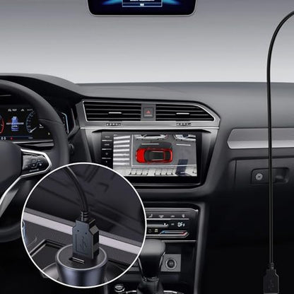 USB C Dash Cam Power Cord for Dashcam Rear View Mirror Camera, 90-Degree - size: 11.5ft A to C