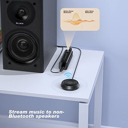 Smof Aux Bluetooth Adapter for Car, BT5.2 Audio Receiver, Hands-Free Calls - size: With Charger
