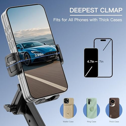 Cup Phone Mount for Car, Cup Phone Holder [2026 Upgraded] 20.5" Height Long Arm Phone Mount for Your Car/Truck/SUV Fit All 4.0-7.0in Smartphones iPhone, No Shake Design
