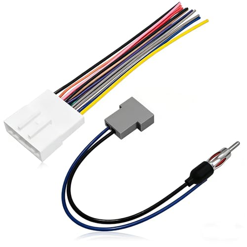 Radio Wiring Harness Kit with Antenna Adapter & Steering Wheel Control Wire, Install Aftermarket Stereo Wire Cable Connector Adaptor Compatible with 2008-2013 Infiniti/Subaru