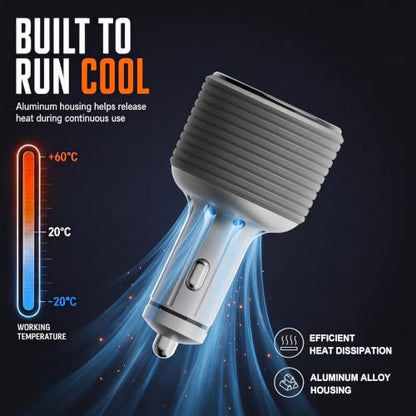 60W Starlink Mini Car Adapter, 24V Step Up Converter, Dual USB & DC Ports