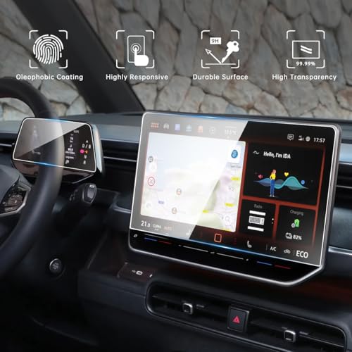 INTGET 2 PCS Screen Protector for 2024 2025 2026 VW/Volkswagen ID.4/2025 ID.Buzz Accessories Navigation GPS & Dash Tempered Glass Center Touch Screen Display Touchscreen Protective(12.9+5.3inch) - color: 12.9+5.3inch ID.4 2024+