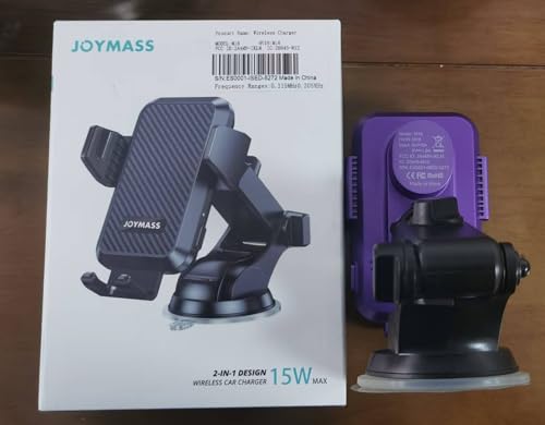 JOYMASS Wireless Car Charger, Phone Holders for Your Car, 15W Auto Clamping Phone Mount Car Accessories for iPhone 16 15 14 13 12 Mini Pro Max, Samsung Galaxy S24 Ultra S23 S22+ Note 20, etc - Purple - color: PURPLE