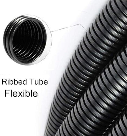 ZhiYo 50FT 3/4” Wire Loom Split Tubing Auto Wire Conduit Flexible Cover | High Temperature Heat Resistant -40F to 257F | Plastic Cover for Electrical Wires & Cables - color: Black, size: 50FT 3/4”