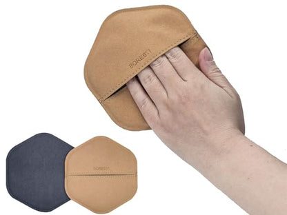 Multi-Purpose Screen Cleaner Ultra-Fine Microfiber Cleaning Mitt, Reusable Lint-Free Streak-Free Wipe for Electronic Screens, Car Dashboard, Leather Products, Compatible with Leather Cleaners(Brown) - color: Brown
