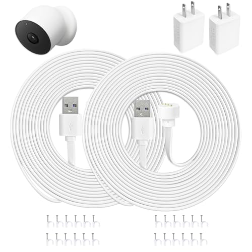 26FT Weatherproof Power Cord for Google Nest Cam (Battery), 2 Pack - size: 26 FT-2 Pack