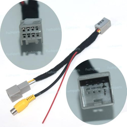 8 Pin for Mitsubishi Outlander ASX GF GG ZJ 2013-2020 Car Radio Stereo OEM Reverse Parking Rearview Back UP Camera Video Input RCA Adapter Converter T-Harness Plug - style: T-Harness