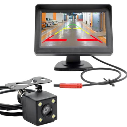 4.3 Inch TFT LCD Car Monitor Vehicle Rear View Reverse Backup Car LED Camera Video Parking System for Cars,Trucks,Pickups,Suvs, Easy Install, VS-S4301