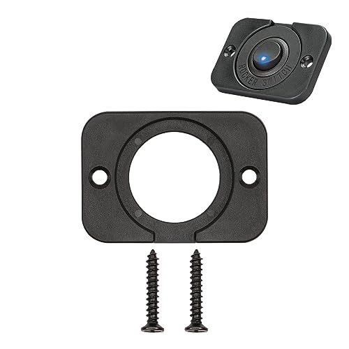 Cigarette Lighter Panel for Car Marine Motorcycle ATV RV - ABS Panel with Rocker Toggle Switch, LED Lighted, 12V Waterproof Plug, USB Charger Socket (1 Way)
