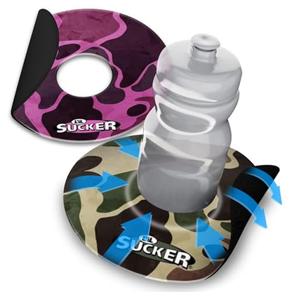 Lil Sucker Suction Cup Holder – Universal Drink Holder for Paddle Board, Kayak, ATV & Boat – Clip-On Coffee Anti-Spill - Camo Pack of 2 - color: Camo