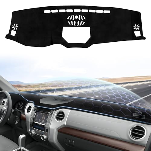 Sunsdrew Dash Cover for Toyota Tundra 2014-2021 Dashboard Cover Mat - size: 14-21 Tundra Dash Cover