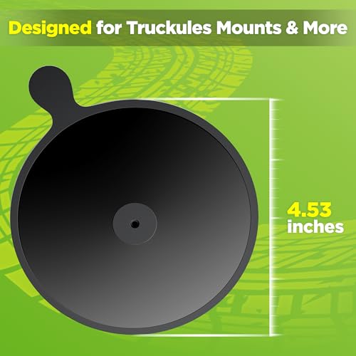 2 pcs Heavy Duty Dashboard Pad Mounting Disk for Semi Trucks 4.5" (114.3 mm) Adhesive Disc for Suction Cup Phone & Tablet Mounts, GPS & Dash Cam Trucker Mounts Adhesive, Extra Strong w/Side Grip - size: Pack of 2