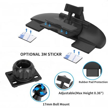 CD Slot Mount for Carplay Screen 17mm Ball Adapter with 4-Button Lock Compatible with 7-10.26 Inch Portable Car Play Baby Camera Monitors Cell Phone Replacement Cd Mount