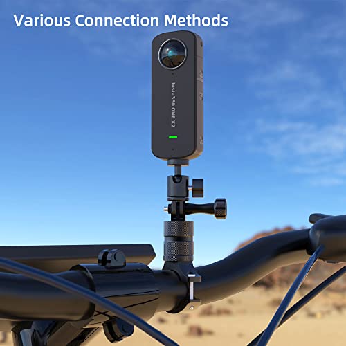 Aluminum 360 Degree Rotation Camera Mount, 1/4 Screw Adjustable Adapter Mount, Compatible with GoPro Hero 12/11/10/9/8/7, DJI, Sony, Xiaomi yi and Other Action Cameras - color: 1/4 Screw Adjustable Adapter Mount