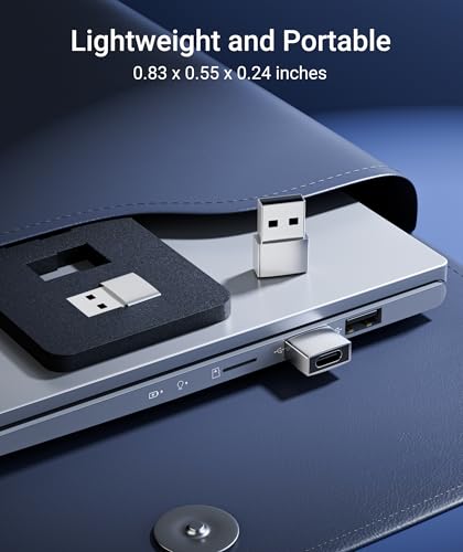 Syntech USB C to USB Adapter 3-Pack, Female to Male Converter, Aluminum - color: Silver