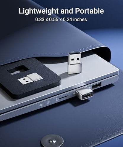 Syntech USB C to USB Adapter 3-Pack, Female to Male Converter, Aluminum - color: Silver