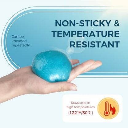 CLICK CLEAN Car Cleaning Gel, 7oz Reusable Dust Cleaning Putty, 2Pack - color: Blue+Blue
