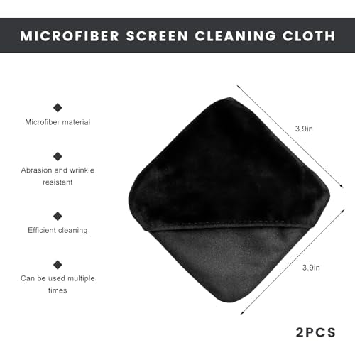 2 PCS Car Screen Cleaner, Foldable Microfiber Cloth Auto Touchscreen Cleaning Pad, Vehicle Touch Screen Cleaning Wipes Universal Interior Accessories for Dashboard LCD Display (Black & Gray) - color: Black & Gray, 2 Pcs