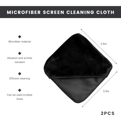 2 PCS Car Screen Cleaner, Foldable Microfiber Cloth Auto Touchscreen Cleaning Pad, Vehicle Touch Screen Cleaning Wipes Universal Interior Accessories for Dashboard LCD Display (Black & Gray) - color: Black & Gray, 2 Pcs