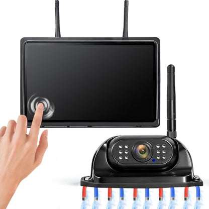 1080P 7" Wireless Backup Camera System for Furrion Pre-Wired RV Truck, DVR Split Screen Monitor & Magnetic IR Night Vision Rear View Camera, IP69 Waterproof for Trailer, Camper, A11 - size: 7" 1-CAM