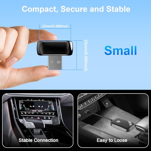 Upgraded Mini Wireless CarPlay Adapter and Android Auto Adapter