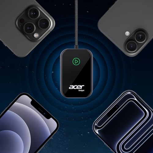 acer CarPlay Wireless Adapter for Apple — iPhone Wireless Apple CarPlay Wireless Adapter Upgrade Wired CarPlay to Wireless for Seamless Music Navigation Calls and Messages