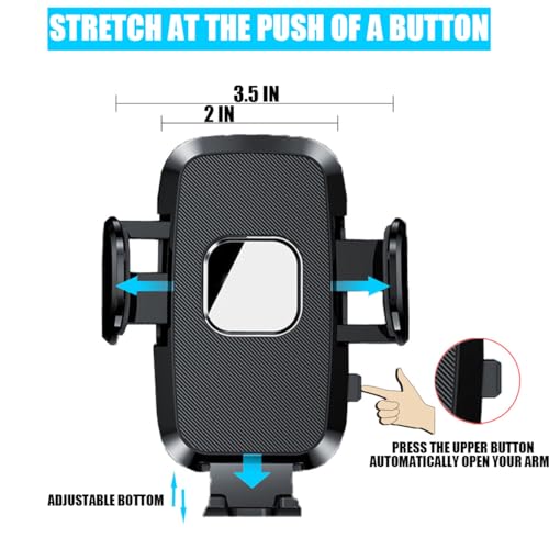 Osilly Car Phone Holder, 3 in 1 Auto Dashboard Windshield Air Vent Cell Phone Mount, Suction Cup & Clip, Hands-Free Car Interior Accessories, Universal for iPhone Android All Smartphone