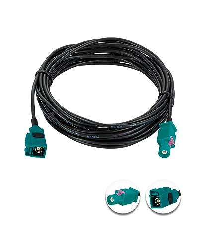 Fakra Z Male to Fakra Z Female RF Coax Cable 16.4ft/5m Fakra Z Female to Male Vehicle Car Antenna Extension Cable RG174 for Car Stereo GPS Navigation - size: 16.4ft/5m