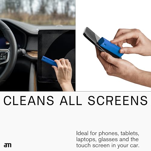 am Mist Screen Cleaner Spray with Microfiber Cloth – Alcohol-Free, Blue - color: Blue, size: 0.35 Fl Oz (Pack of 3)