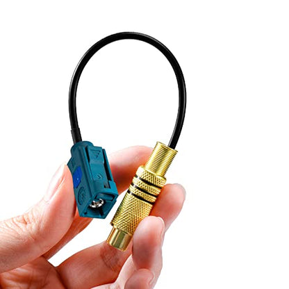 Superbat Fakra to RCA Adapter 6inch RCA Female to Blue Fakra Z Female Cable - color: Fakra Z female to RCA female