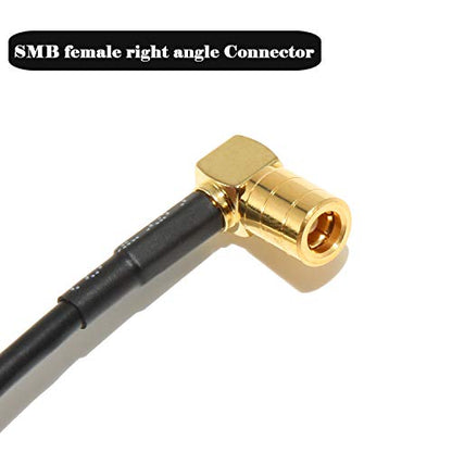 Anina 23 Feet XM Antenna Extension Cable for Satellite Sirius XM Radio-Right Angle SMB Male to SMB Female Radio Stereo Receiver Tuner - size: 23 FT Right Angle